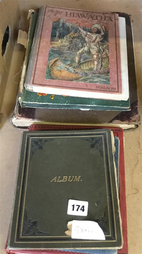 Box of misc. albums & scrap book